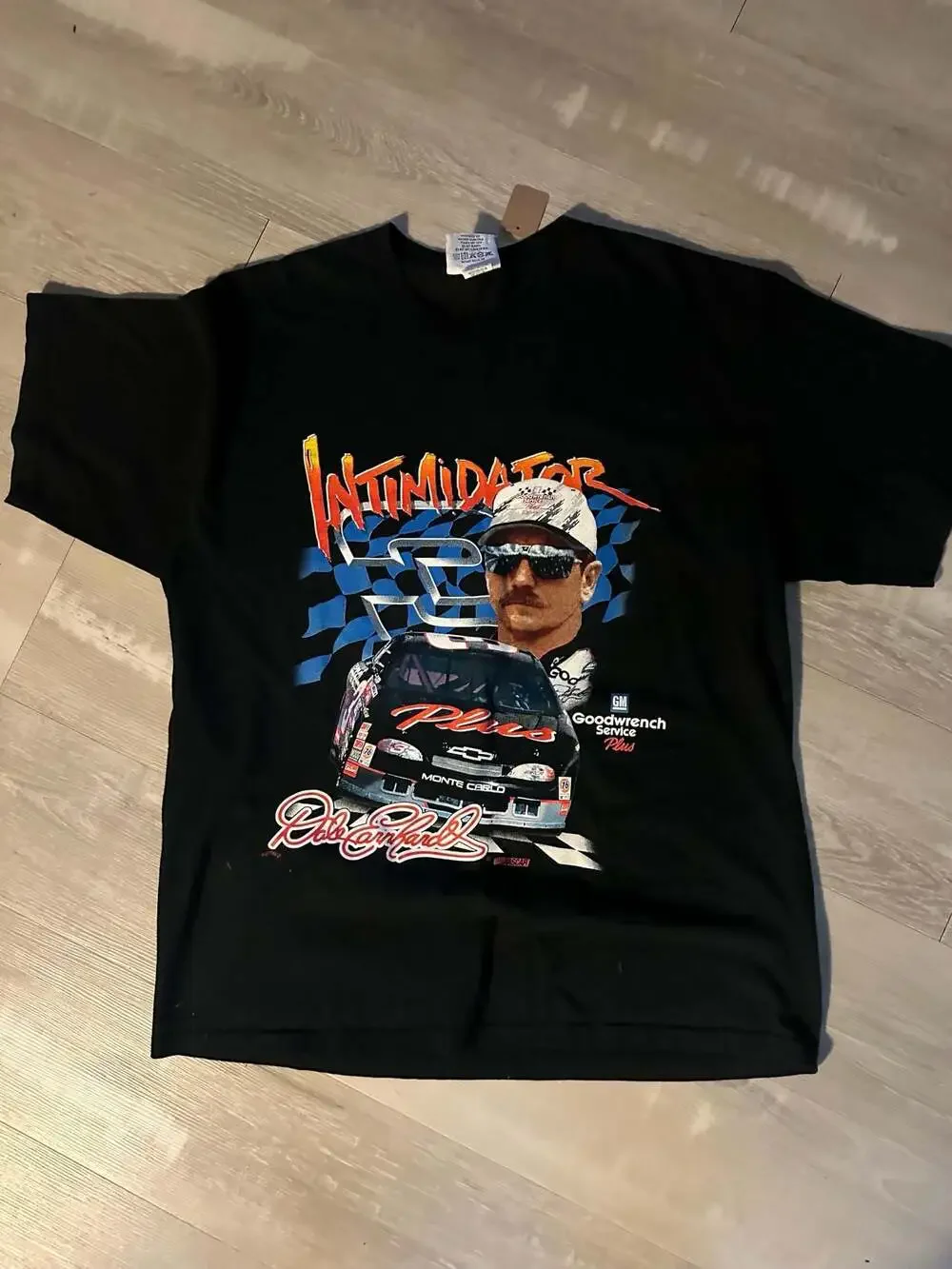 Vintage 90s Chase Authentics Dale Earnhardt #3 Intimidator Nascar T-Shirt
